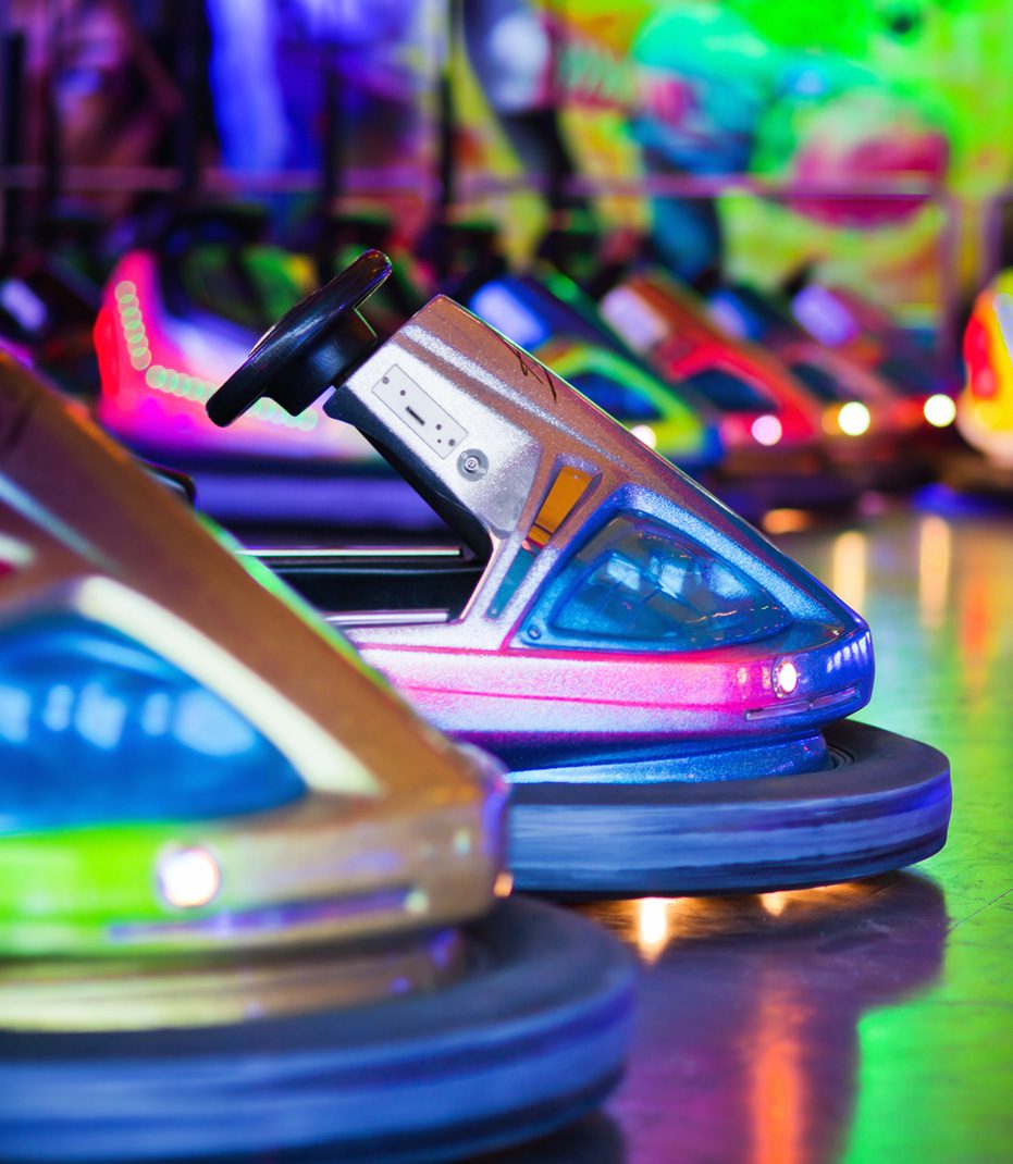 Bumper-cars-at-an-amusement-park