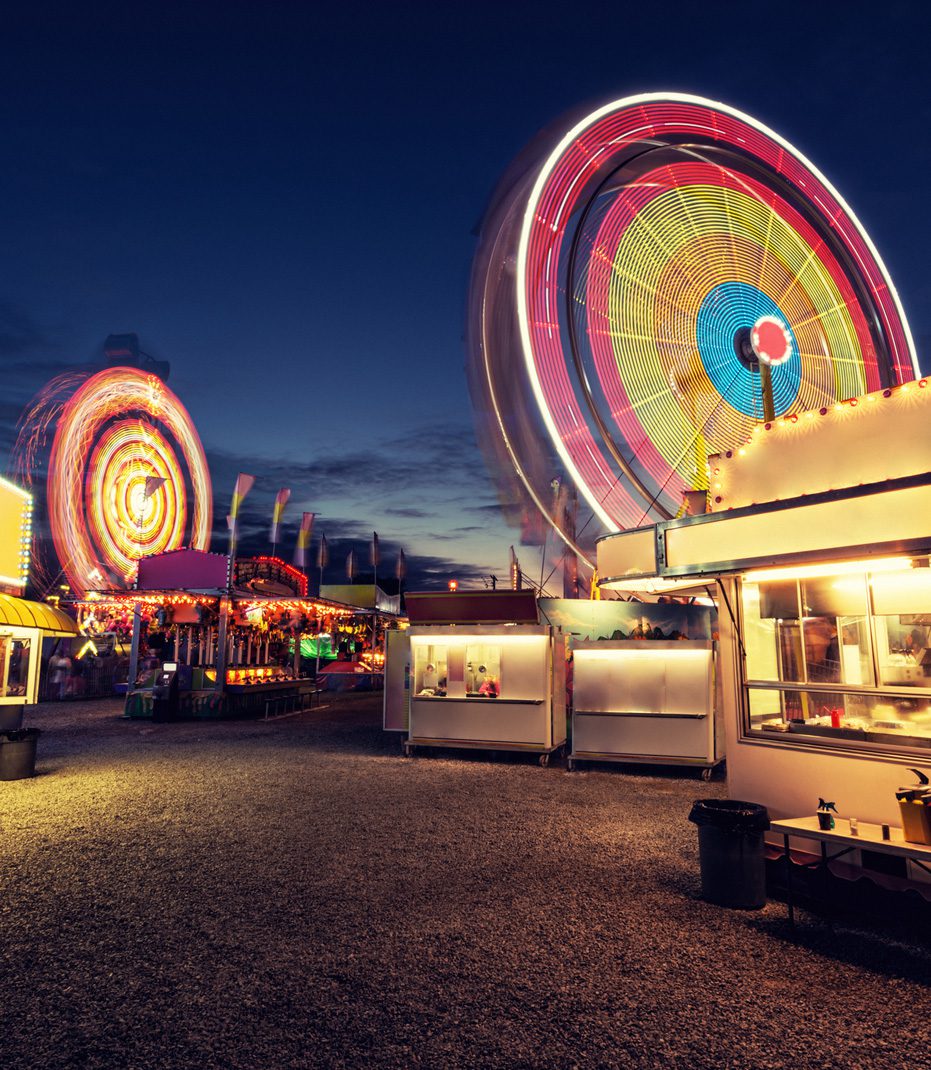 Empty-amusement-park-at-night