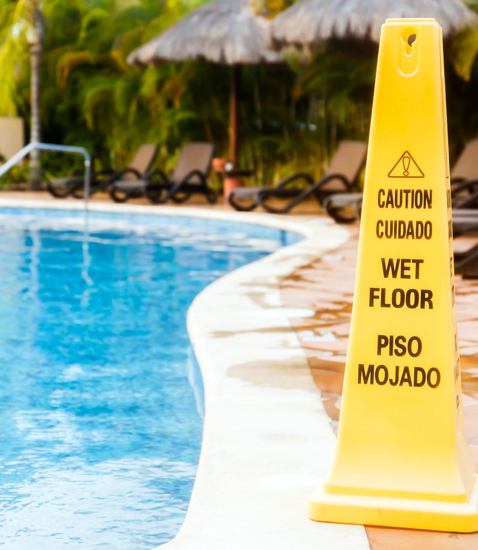 Wet-floor-sign-to-prevent-swimming-pool-accident